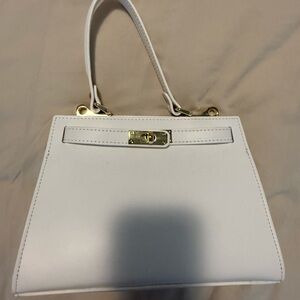 Italian Leather Elegant White Handbag